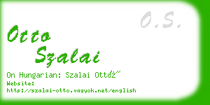 otto szalai business card
